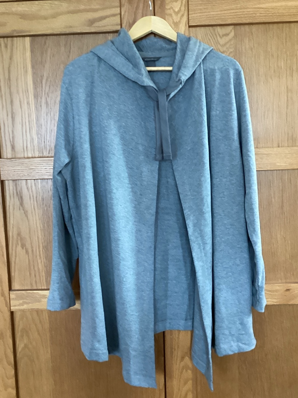 Eddie Bauer Heather Gray Hooded Open-Front Women's Cardigan Jacket